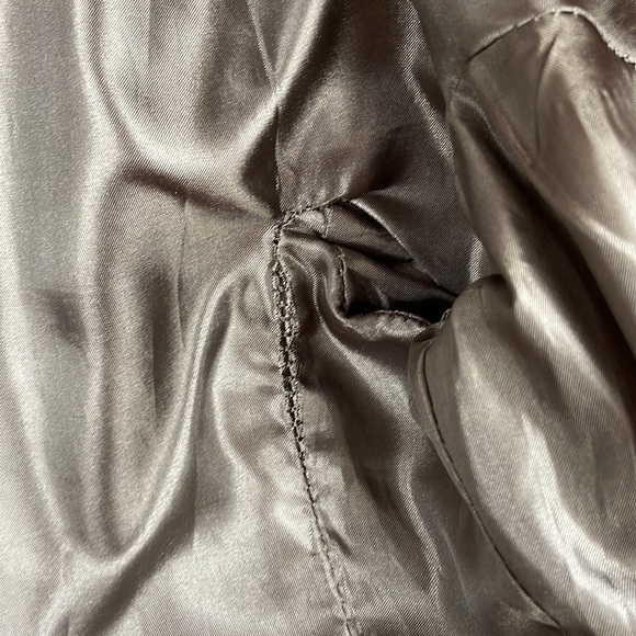 Vintage 90s Y2K Jacket Blazer by ENJOY medium brown shimmer kimono sleeve - Picture 12 of 16